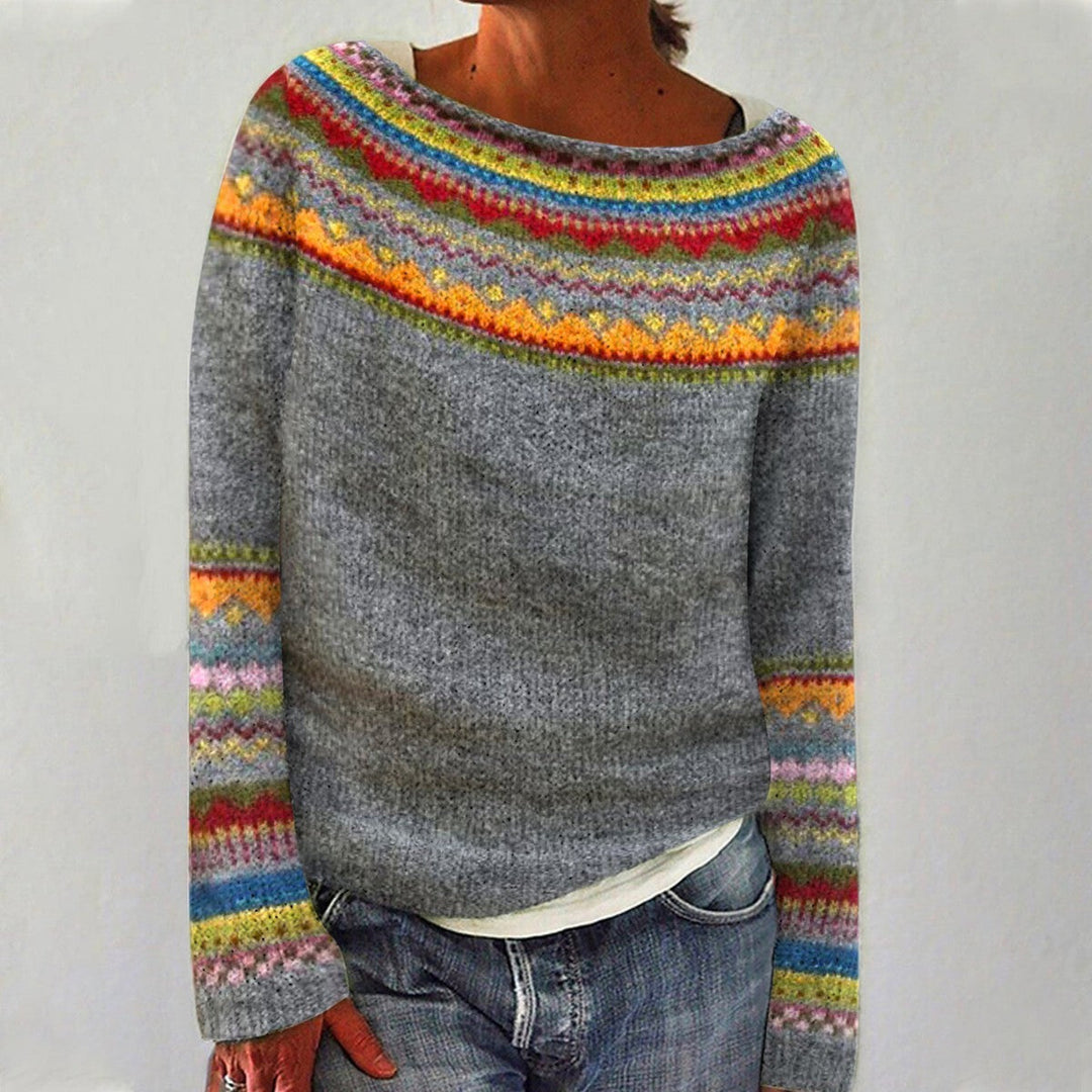 BELINDA | COLOURFUL RETRO SWEATER