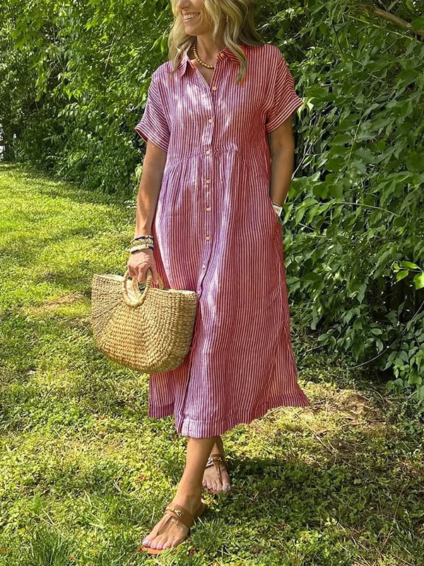 KIANA | ELEGANT STRIPED DRESS