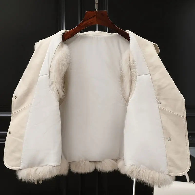 KAYLEIGH | FAUX FUR LEATHER VEST