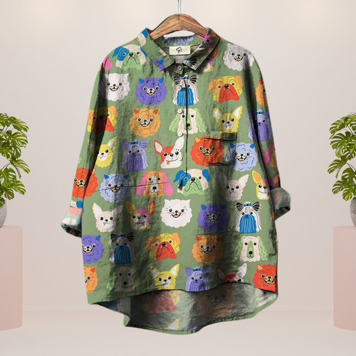 KATHRINE | EXCLUSIVE LADIES' SHIRT WITH ART PRINT