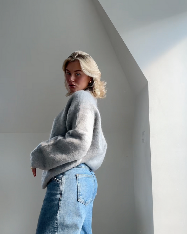 KADEN | MOHAIR MIXED JUMPER WITH ROUND NECK