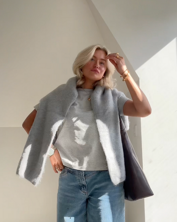 KADEN | MOHAIR MIXED JUMPER WITH ROUND NECK