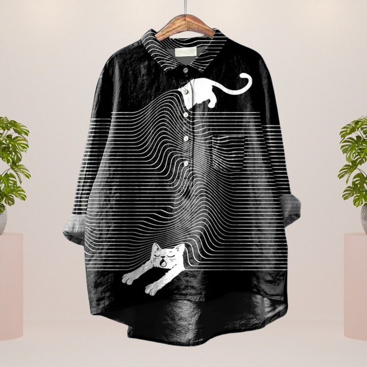 KATHRINE | EXCLUSIVE LADIES' SHIRT WITH ART PRINT