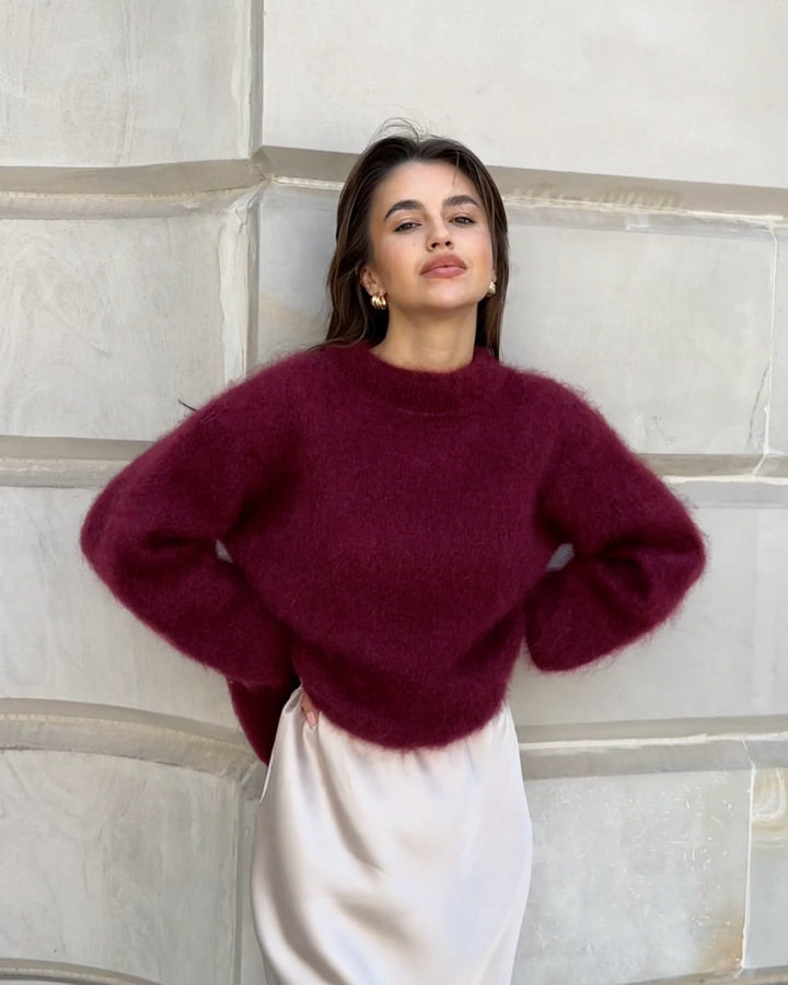 KADEN | MOHAIR MIXED JUMPER WITH ROUND NECK