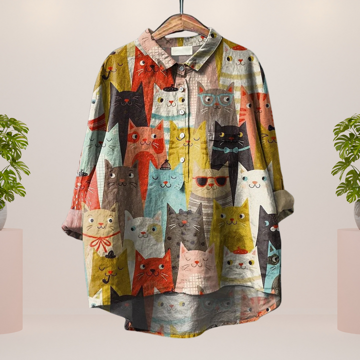 KATHRINE | EXCLUSIVE LADIES' SHIRT WITH ART PRINT