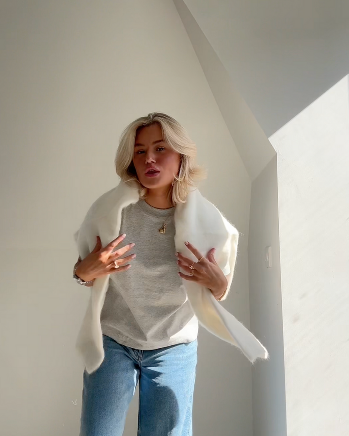 KADEN | MOHAIR MIXED JUMPER WITH ROUND NECK