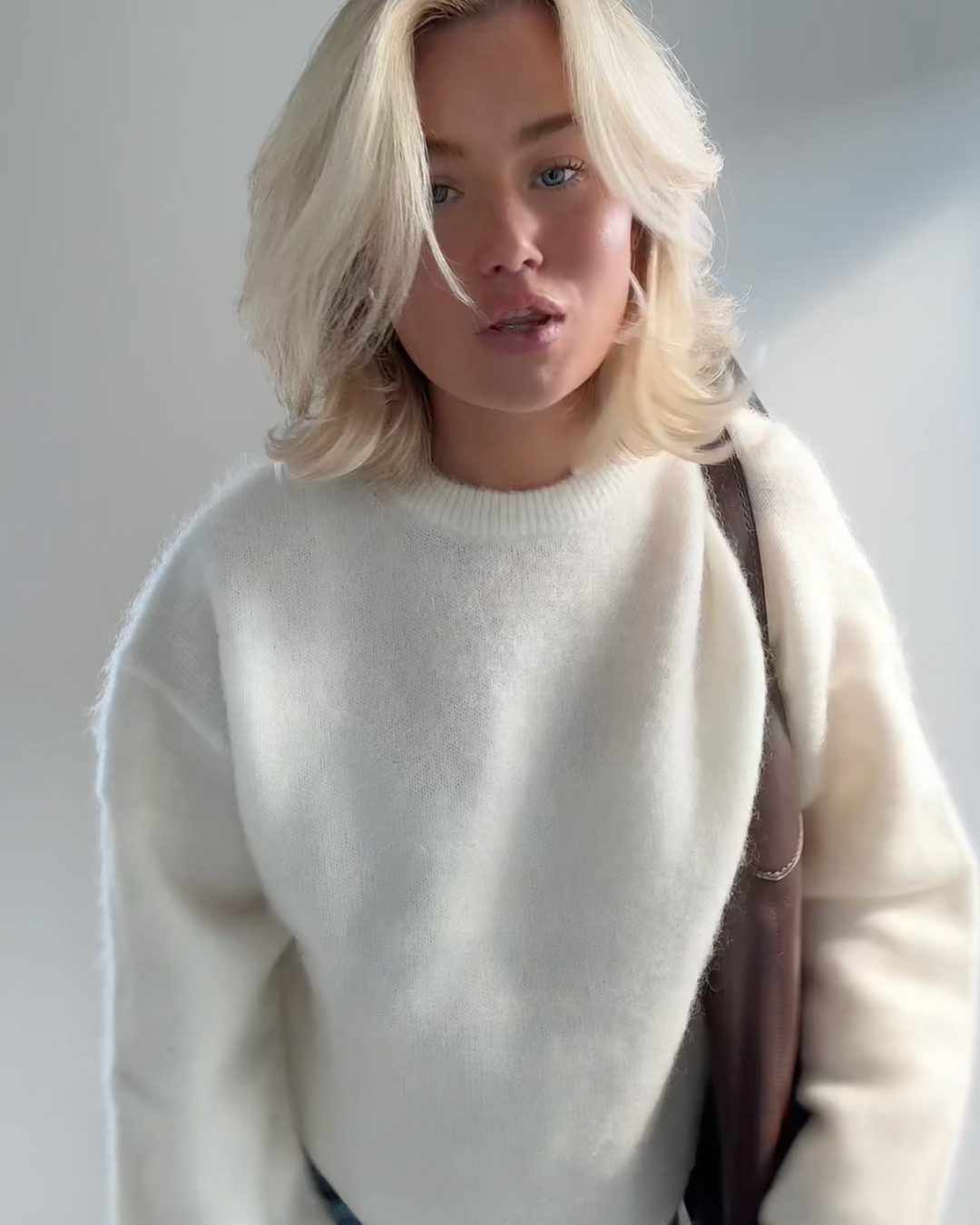 KADEN | MOHAIR MIXED JUMPER WITH ROUND NECK