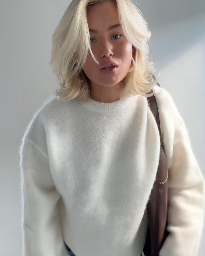KADEN | MOHAIR MIXED JUMPER WITH ROUND NECK