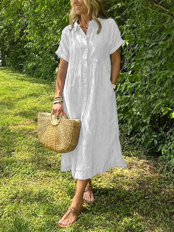 KIANA | ELEGANT STRIPED DRESS