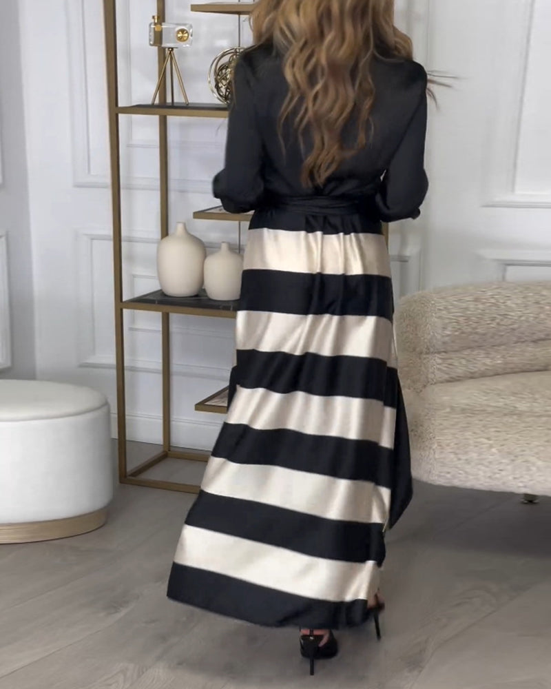 SALOME | STRIPED ELEGANT DRESS
