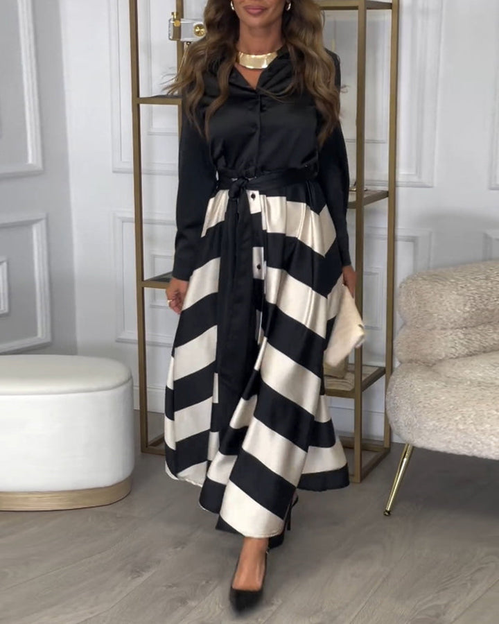 SALOME | STRIPED ELEGANT DRESS