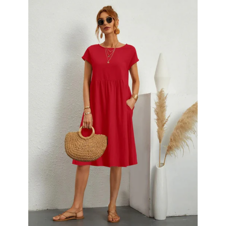 BESS | STYLISH DRESS WITH SHORT SLEEVES