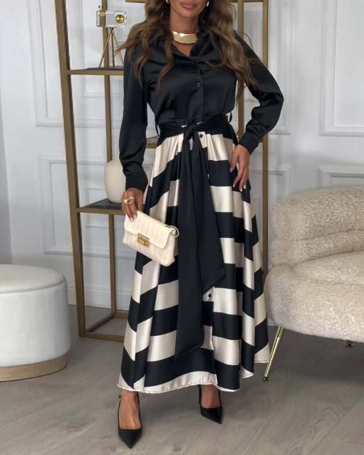 SALOME | STRIPED ELEGANT DRESS