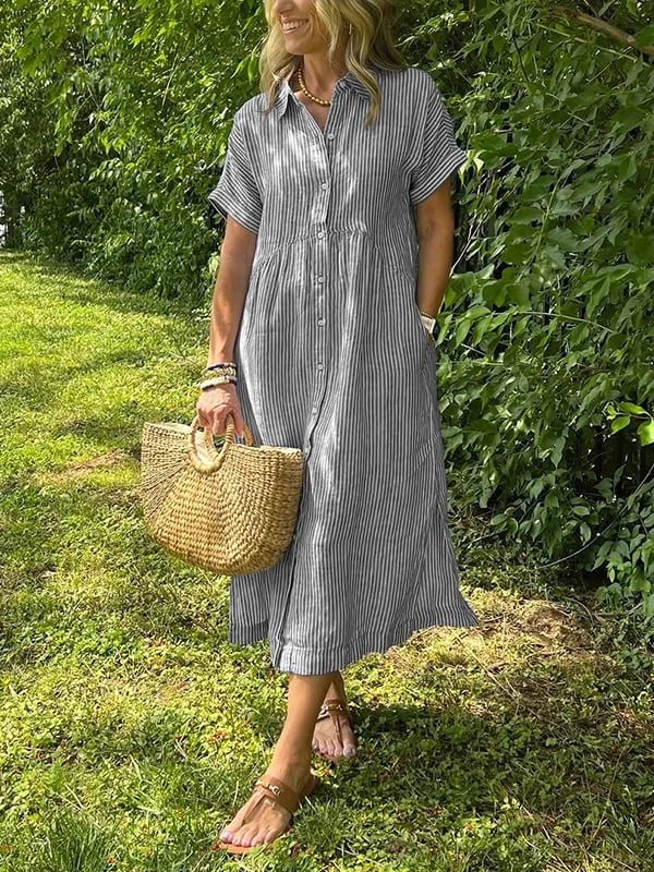 KIANA | ELEGANT STRIPED DRESS