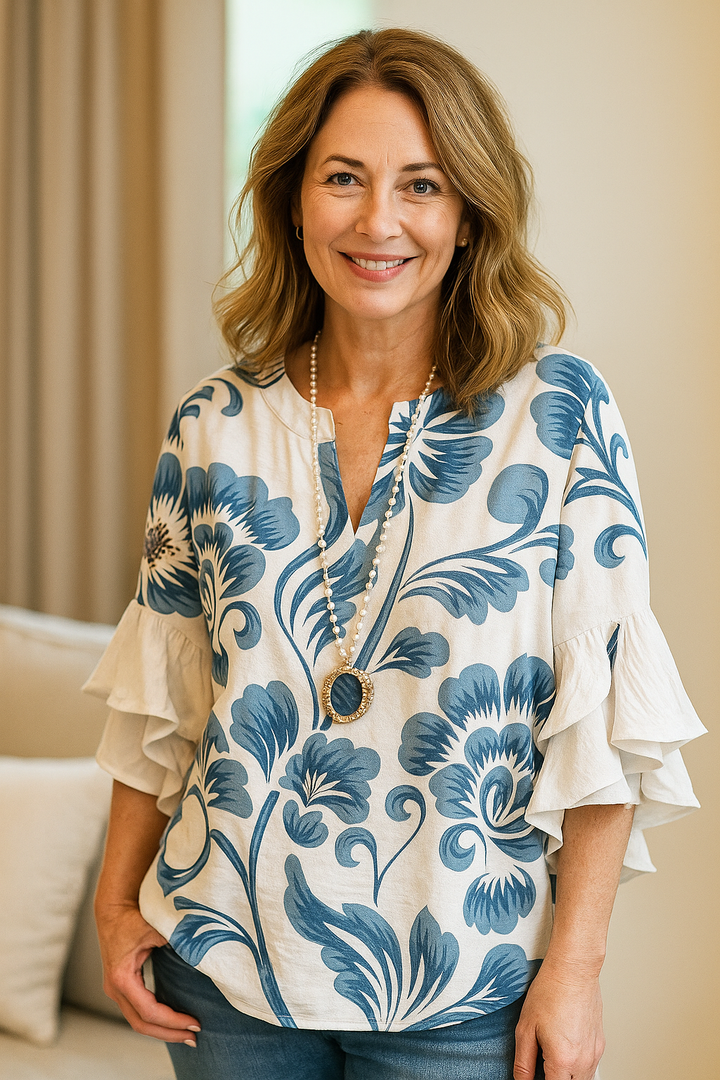 CATRINE | ELEGANT BLOUSE WITH FLORAL PRINT