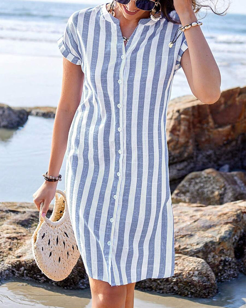 MELINE | ELEGANT STRIPED DRESS