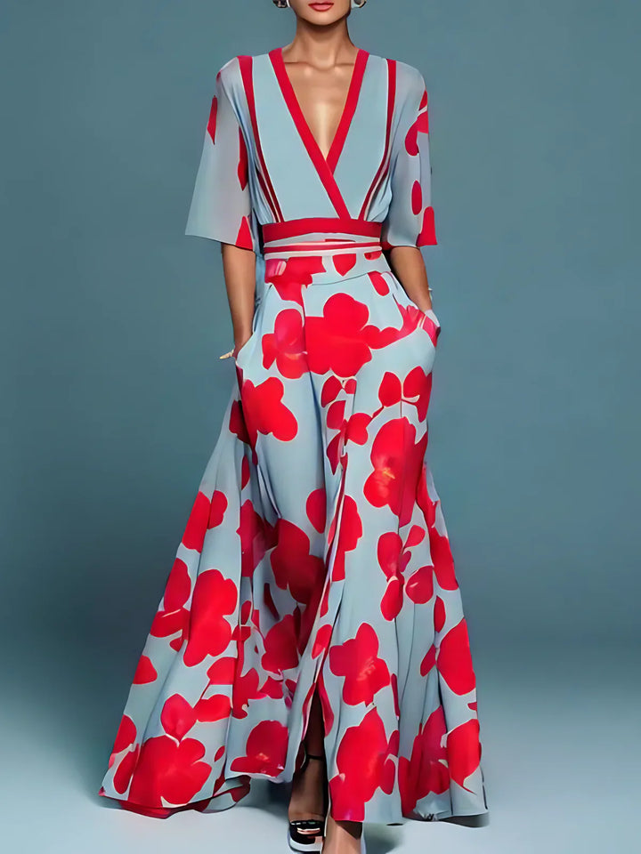 ROISIN | ELEGANT DRESS WITH FLORAL PATTERN