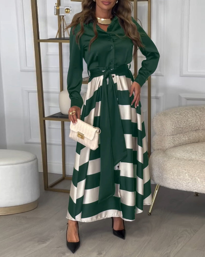 SALOME | STRIPED ELEGANT DRESS