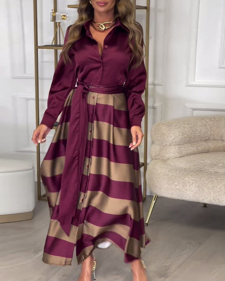 SALOME | STRIPED ELEGANT DRESS