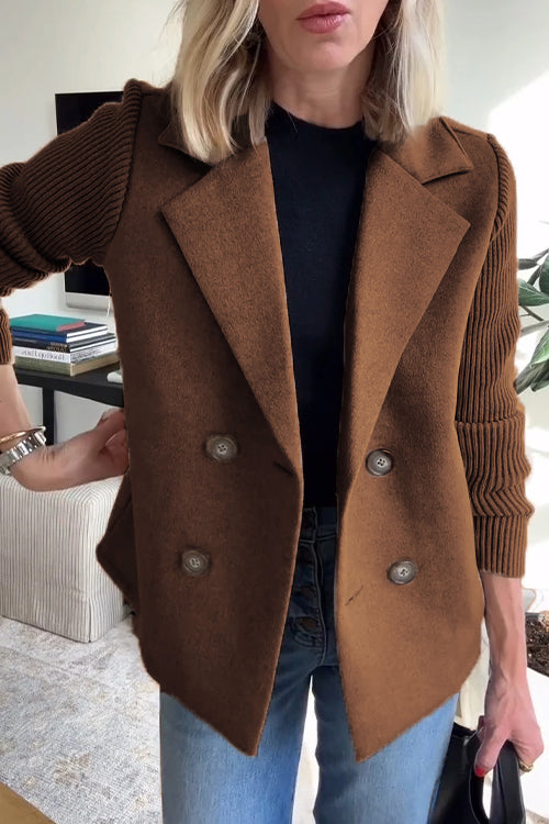 MIRANNE | ELEGANT KNIT-SLEEVE BLAZER