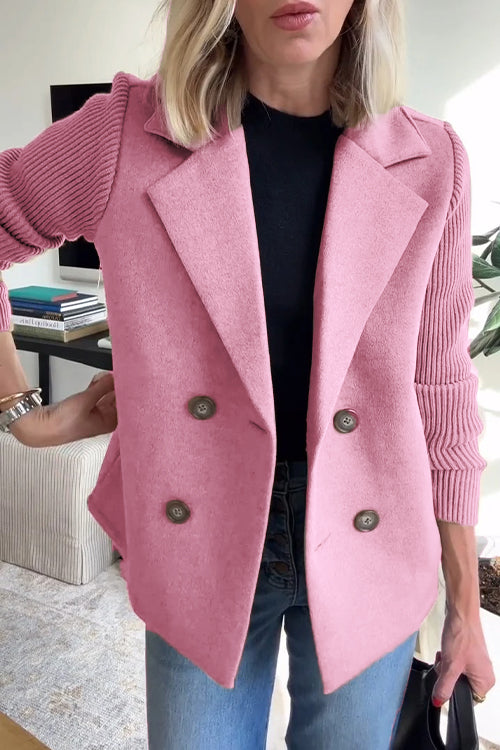 MIRANNE | ELEGANT KNIT-SLEEVE BLAZER
