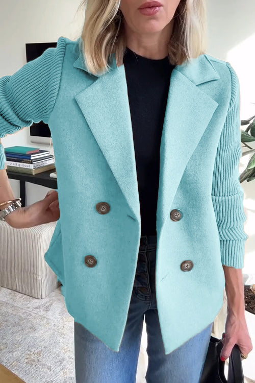 MIRANNE | ELEGANT KNIT-SLEEVE BLAZER