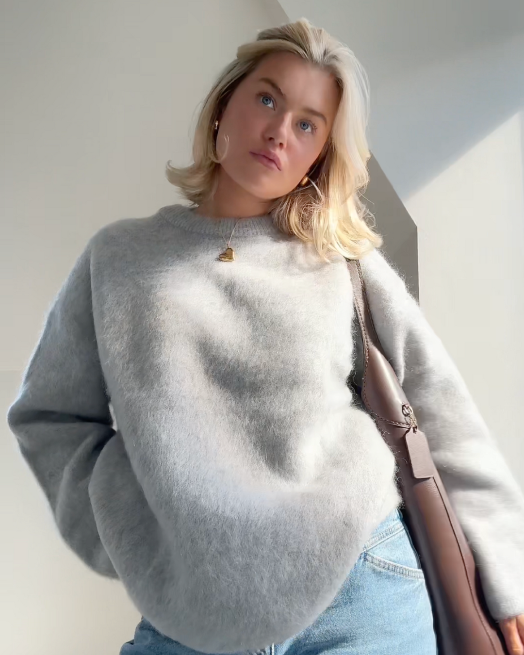 KADEN | MOHAIR MIXED JUMPER WITH ROUND NECK