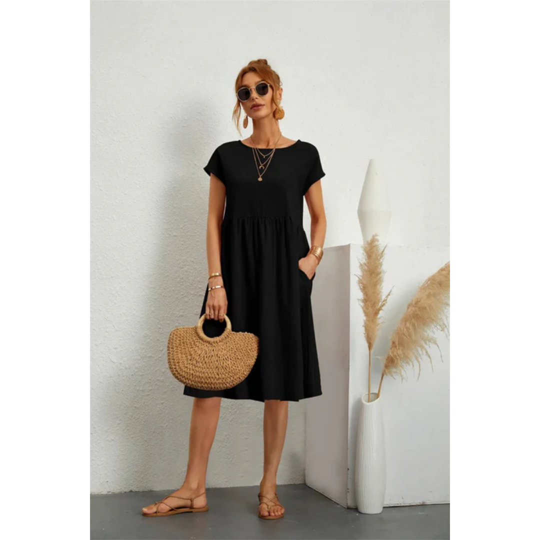 BESS | STYLISH DRESS WITH SHORT SLEEVES