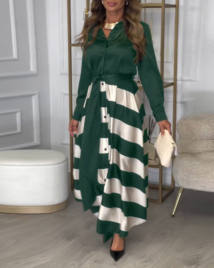 SALOME | STRIPED ELEGANT DRESS
