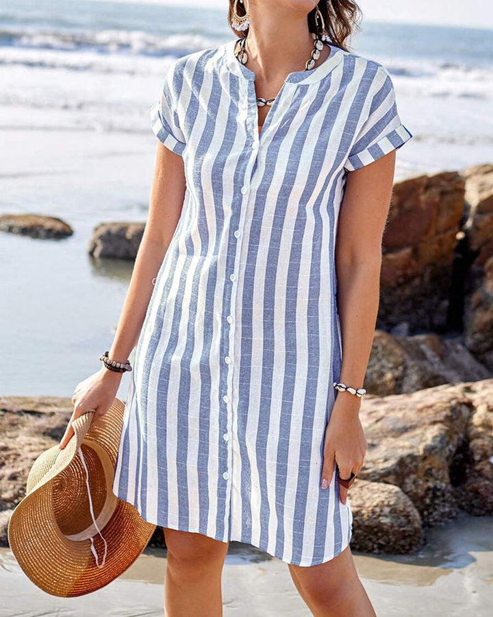 MELINE | ELEGANT STRIPED DRESS