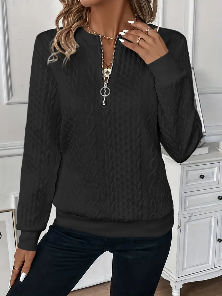 BELINDA | ELEGANT SWEATER WITH ZIPPER