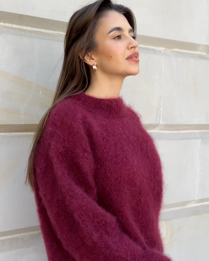 KADEN | MOHAIR MIXED JUMPER WITH ROUND NECK