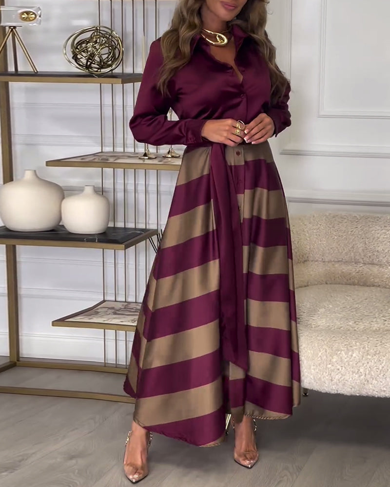 SALOME | STRIPED ELEGANT DRESS