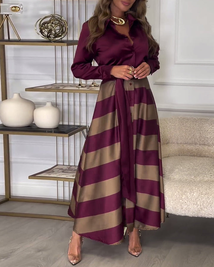 SALOME | STRIPED ELEGANT DRESS
