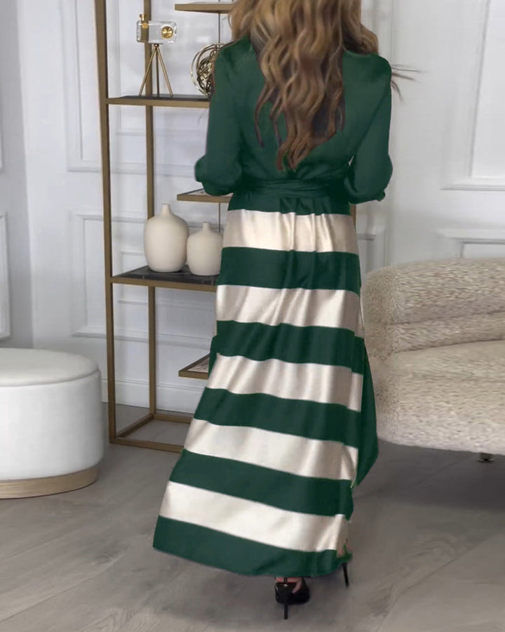 SALOME | STRIPED ELEGANT DRESS