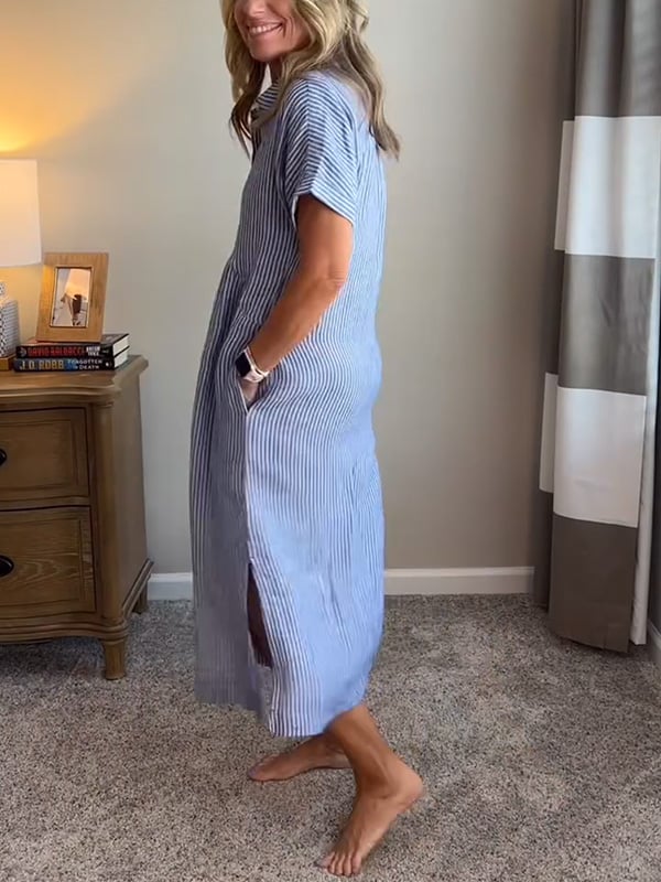 KIANA | ELEGANT STRIPED DRESS