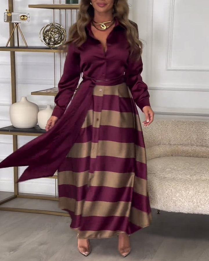 SALOME | STRIPED ELEGANT DRESS