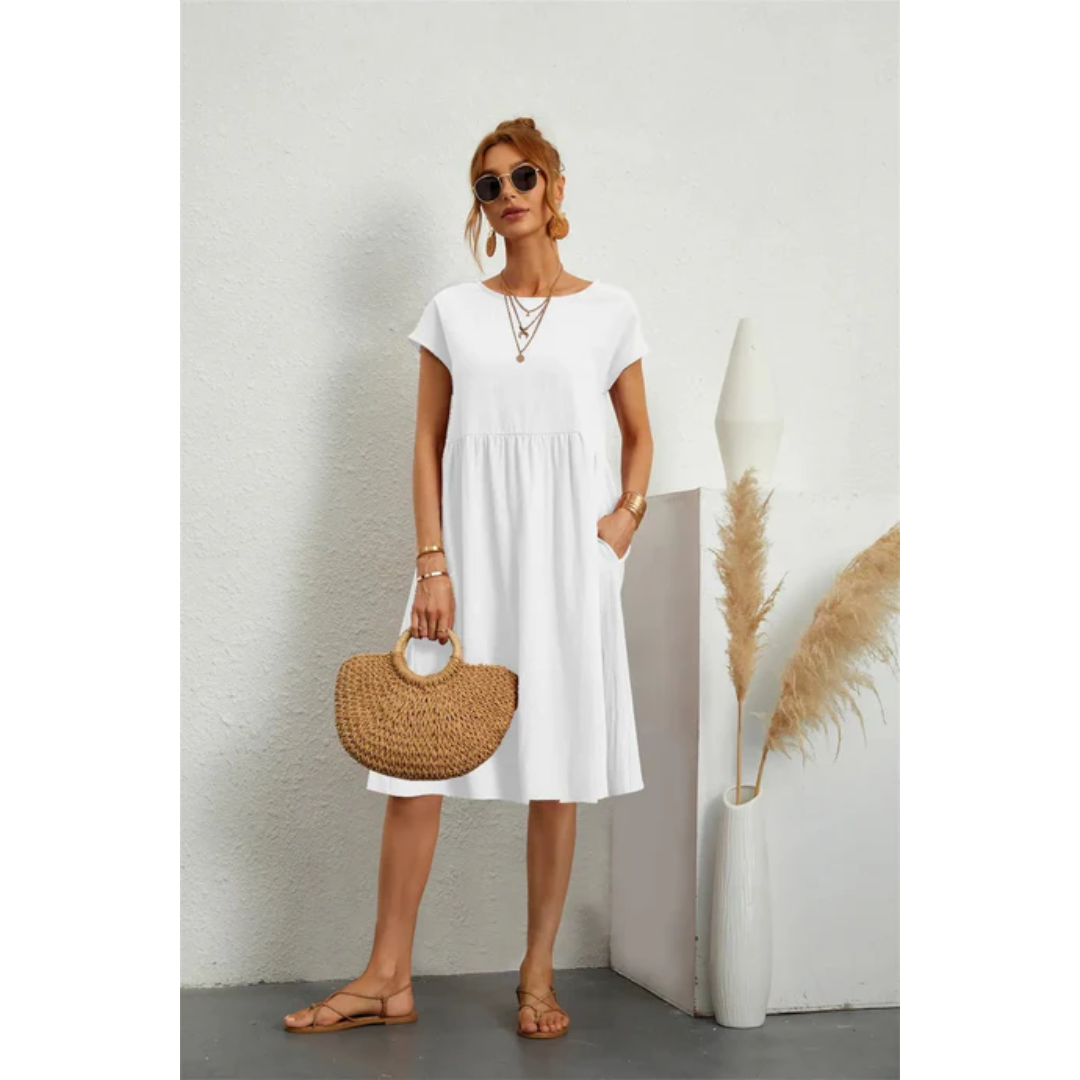 BESS | STYLISH DRESS WITH SHORT SLEEVES