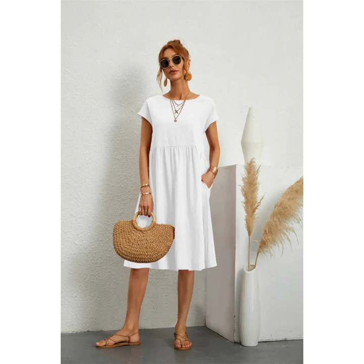 BESS | STYLISH DRESS WITH SHORT SLEEVES