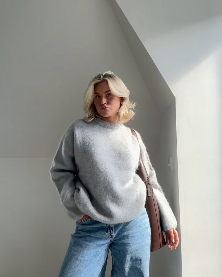 KADEN | MOHAIR MIXED JUMPER WITH ROUND NECK