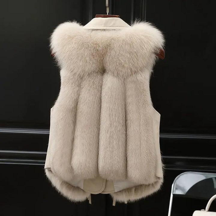 KAYLEIGH | FAUX FUR LEATHER VEST