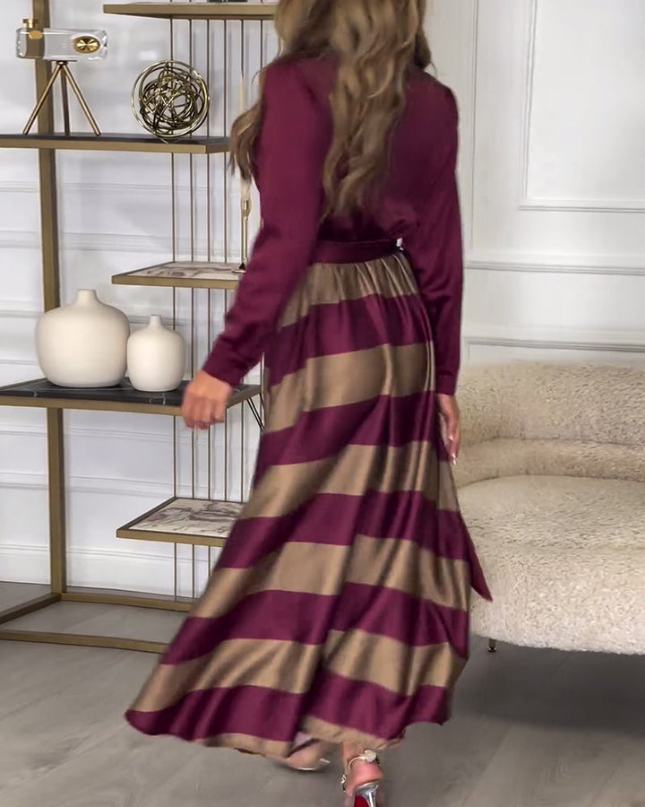 SALOME | STRIPED ELEGANT DRESS