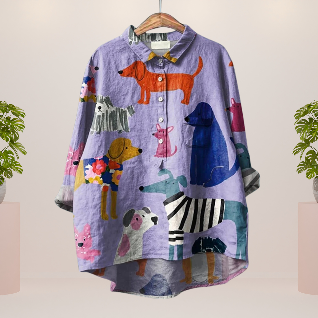 KATHRINE | EXCLUSIVE LADIES' SHIRT WITH ART PRINT