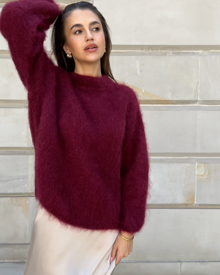 KADEN | MOHAIR MIXED JUMPER WITH ROUND NECK