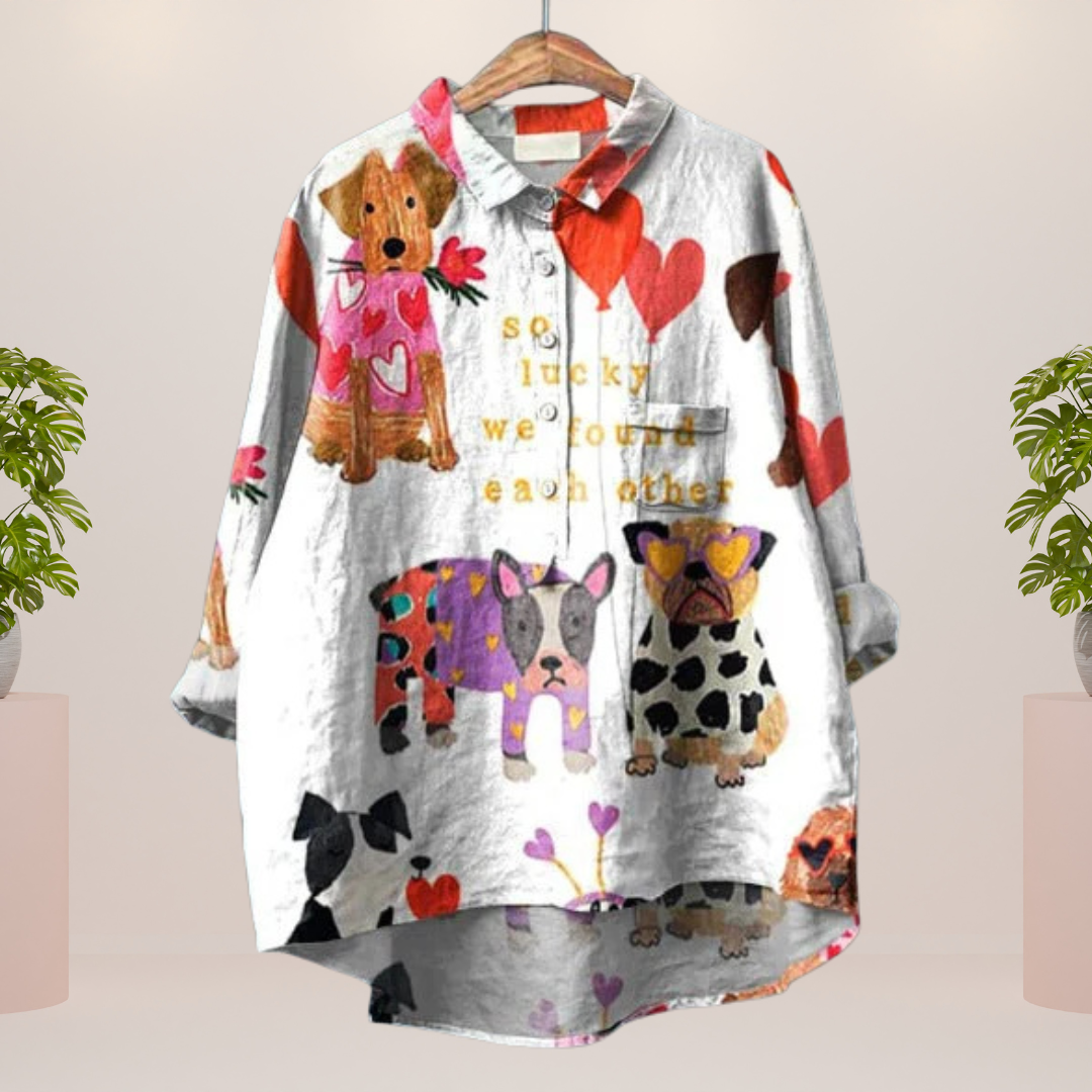 KATHRINE | EXCLUSIVE LADIES' SHIRT WITH ART PRINT