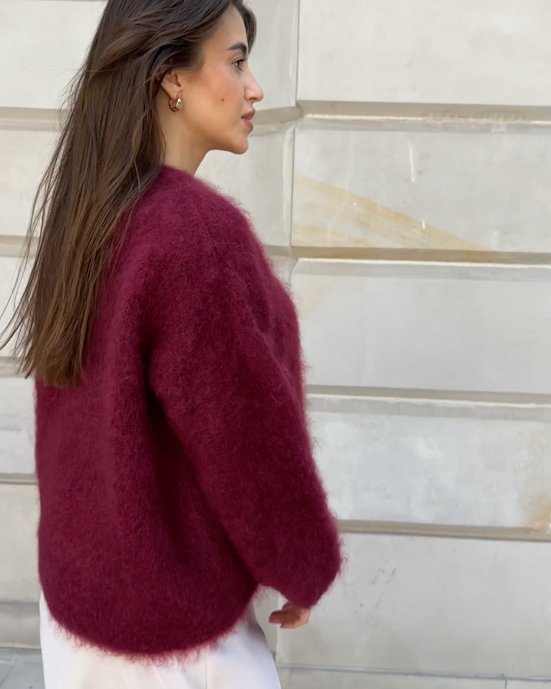 KADEN | MOHAIR MIXED JUMPER WITH ROUND NECK