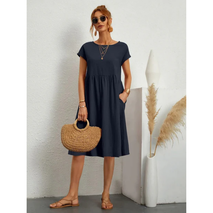 BESS | STYLISH DRESS WITH SHORT SLEEVES