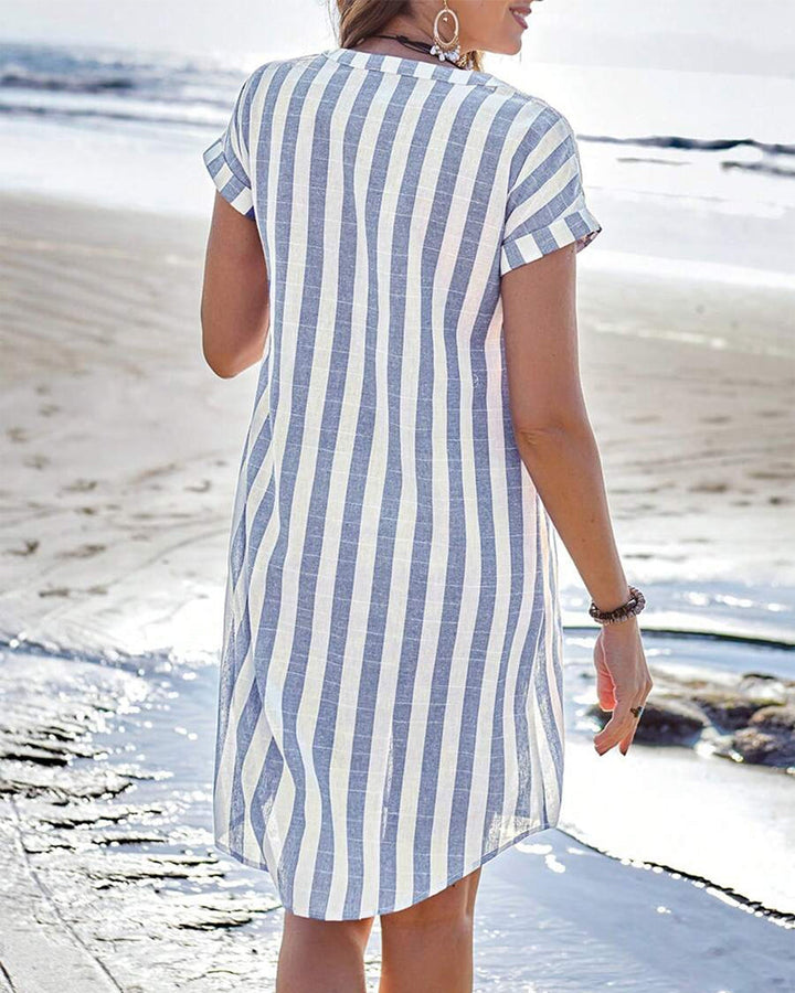 MELINE | ELEGANT STRIPED DRESS