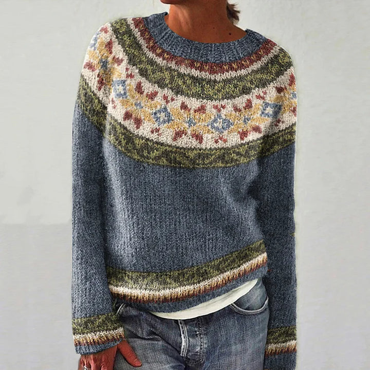MELANIE | RETRO COLOR BLOCK SWEATER