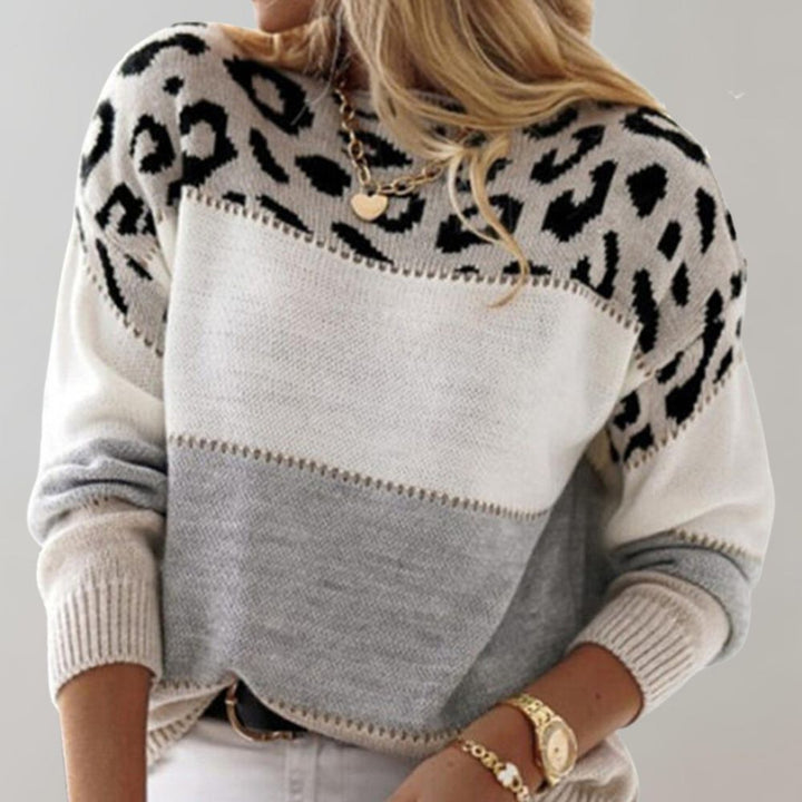 CHERLYN | CASUAL JUMPER WITH PANTER PRINT